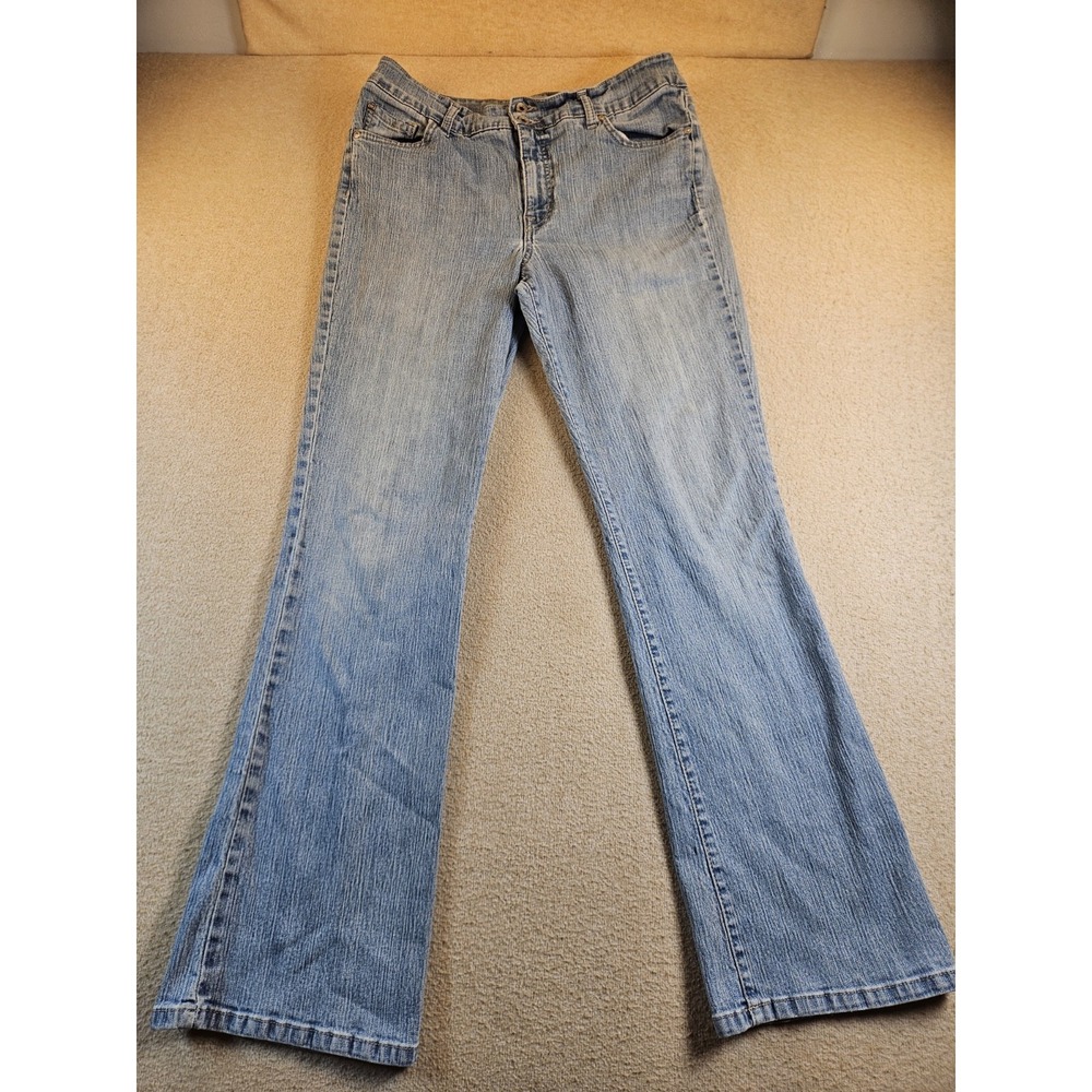 BandolinoBlu Arianna Women's Size 14 Bootcut Flare Jeans Light Wash Denim
